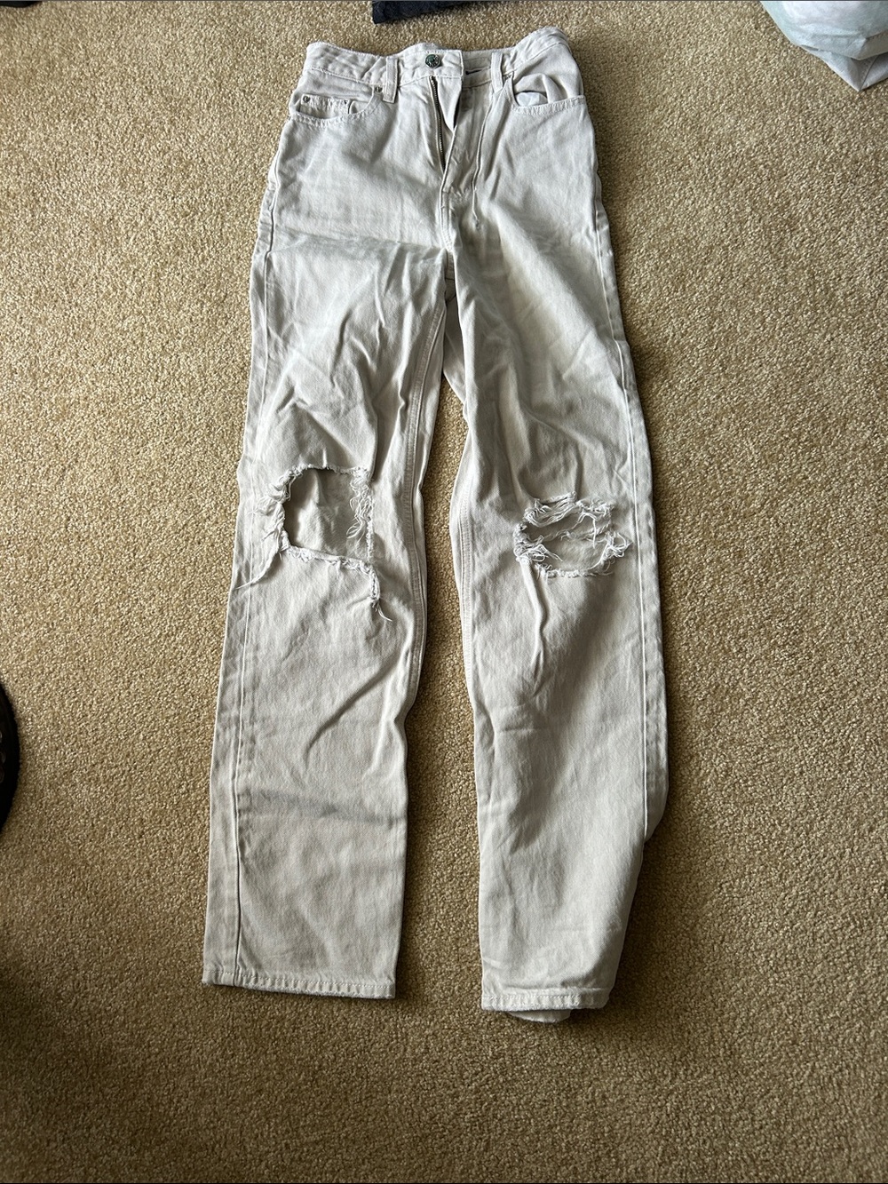 PacSun Light Beige High-Rise Jeans